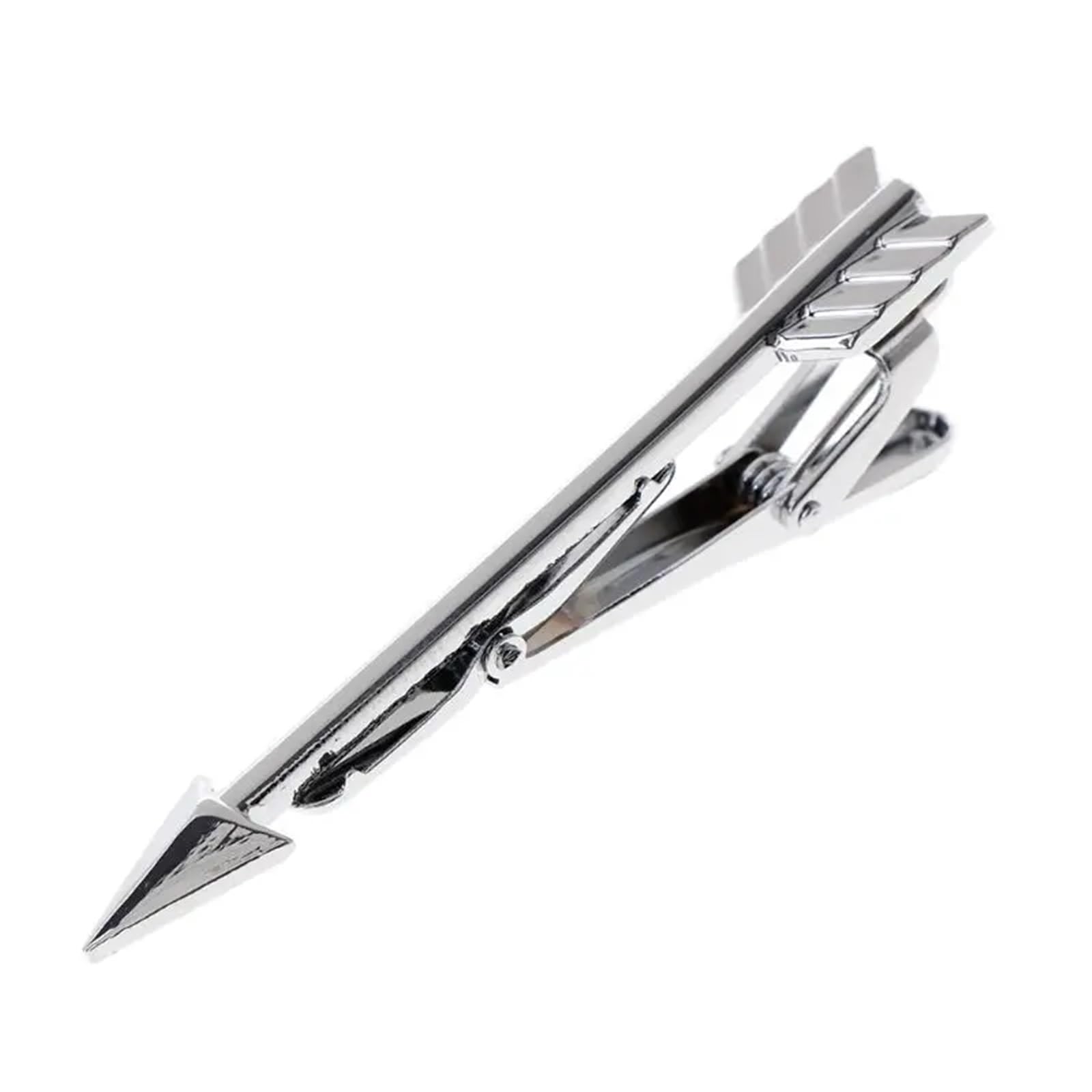 Pinza para corbata de flecha de metal elegante para camisas de caballero 7