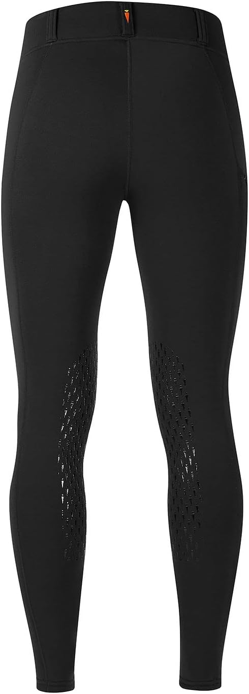 Kerrits Women's Power Stretch Fleece Silicone Knee Patch Winter Horse Riding Tights – Polartec Equestrian Legging, Pocket