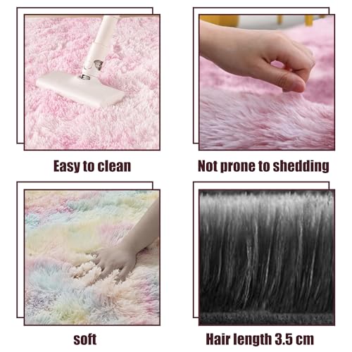 Tapis salon shaggy marron 190x230 cm moquette chambre poil long doux - 6