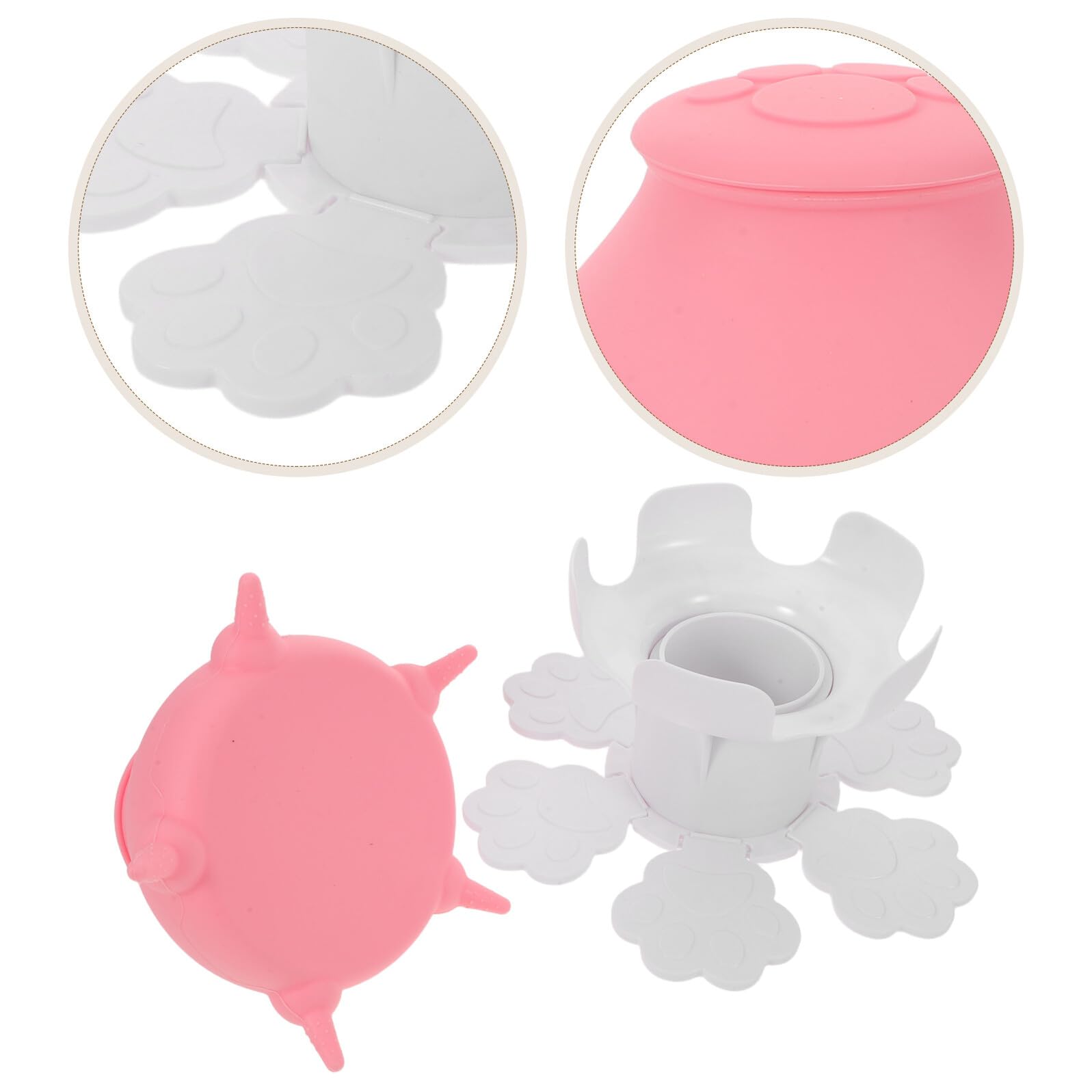 TOYANDONA Biberon per Gattini e Cuccioli Regolabile in Altezza Alimentazione Naturale in Silicone Leggero Set per Allattamento e Abbeveraggio Multiplo per Animali Domestici Giovani