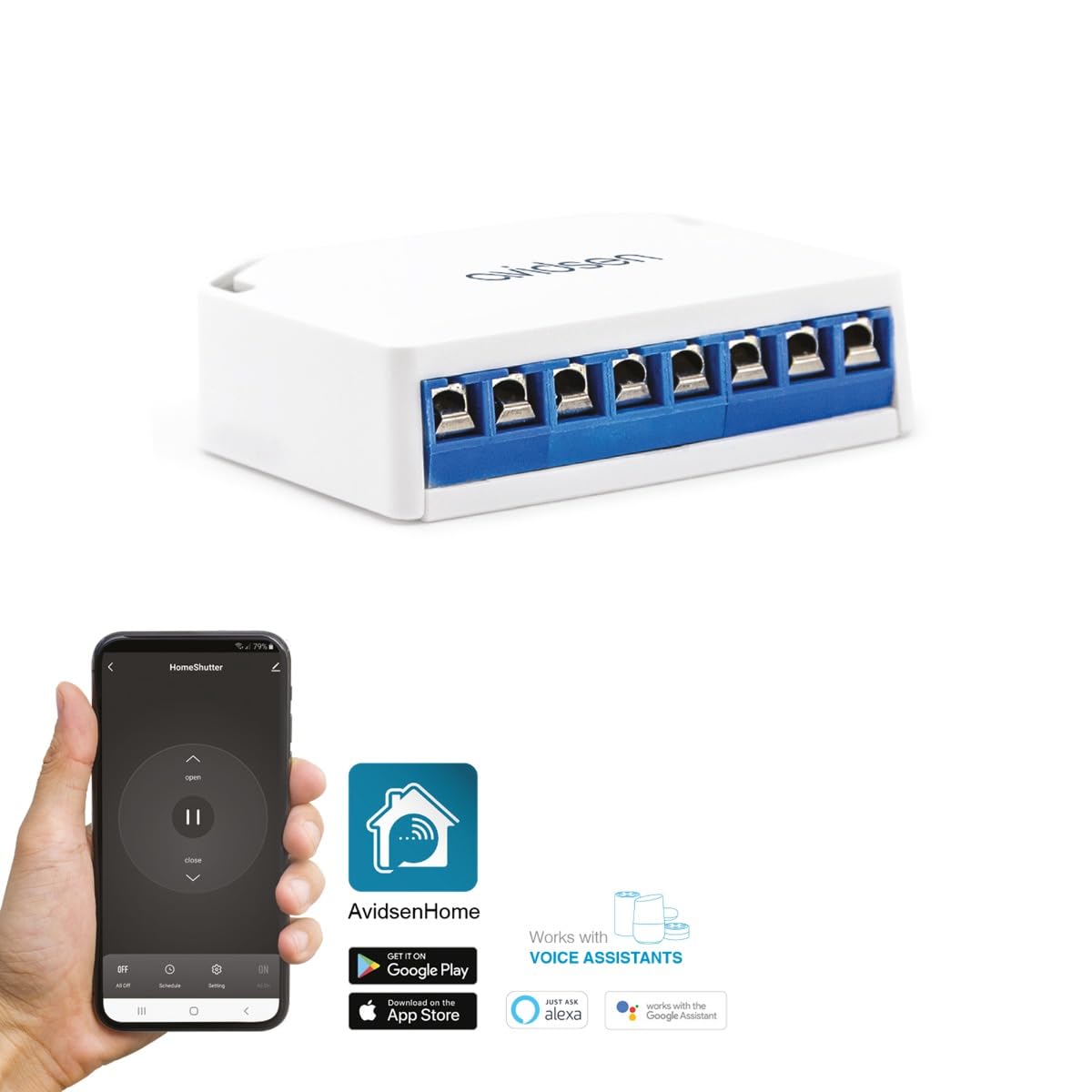 Avidsen - Lot de 2 motorisations connectées pour volet battant Avidsen Home Open W
