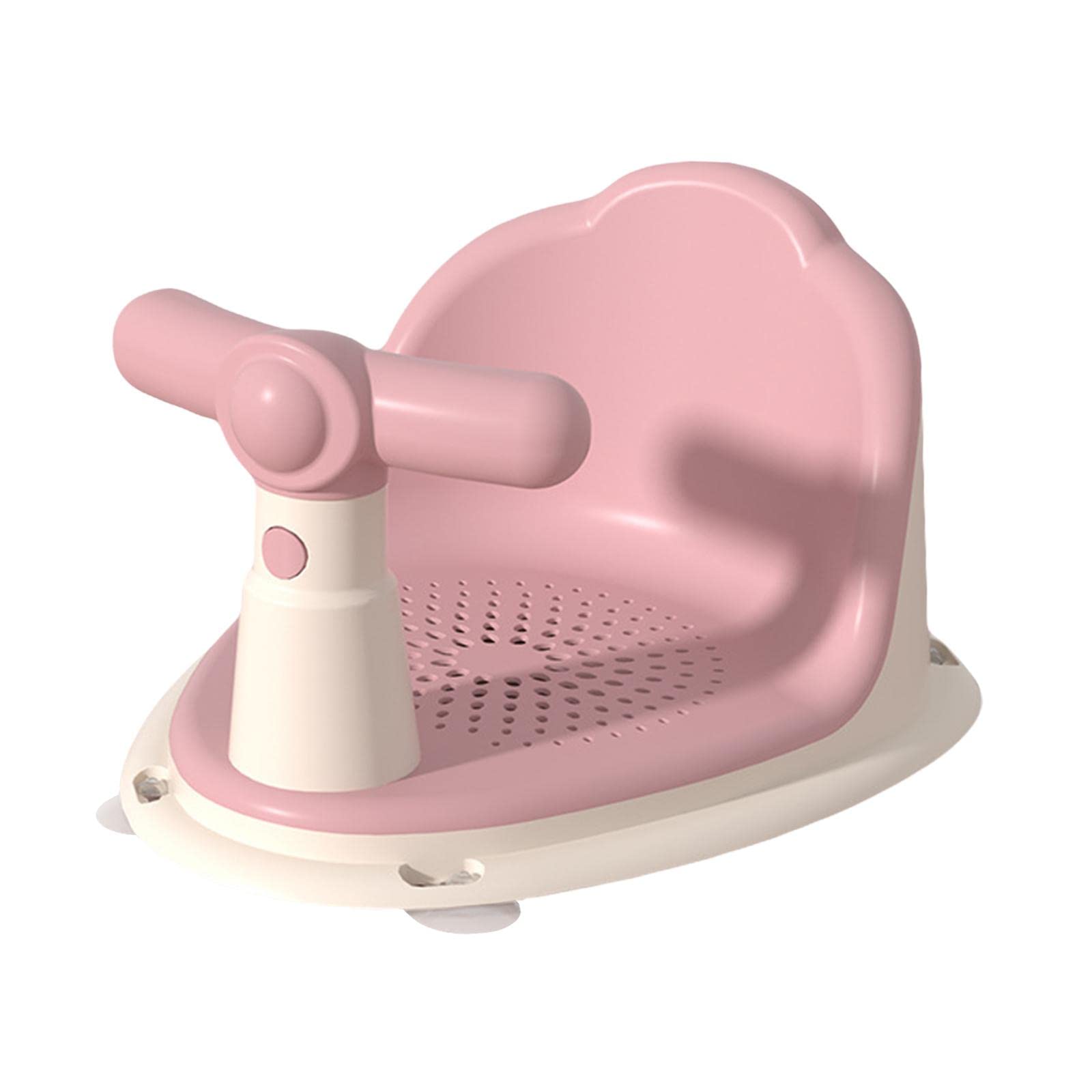 Sharplace Baby Bath Tub Seat, Newborn Bath Seat Suction Cups with Detachable Handle Bath Seat Chair Baby Bathtub Seat Chair for Newborn Over 6 Months, Pink