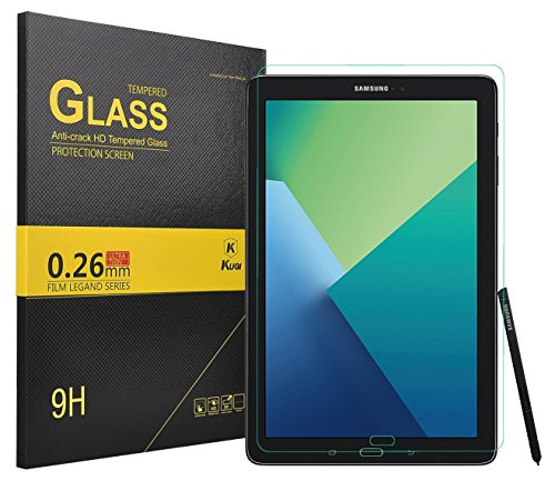 KuGi Galaxy Tab A 10.1 with S pen Screen Protector ,9H Hardness HD clear Tempered Glass Screen Protector for Samsung Galaxy Tab A 10.1 with S pen P580 tablet (Clear)