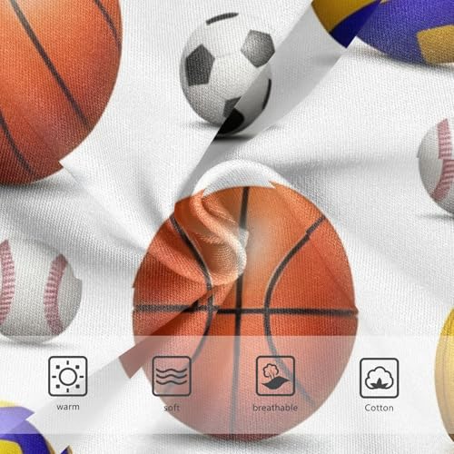 Toddler Girls Underwear 2t Cotton Girl Panties Cute Stylish Kids Briefs Undies Realistic Basketballs Soccer Baseball3