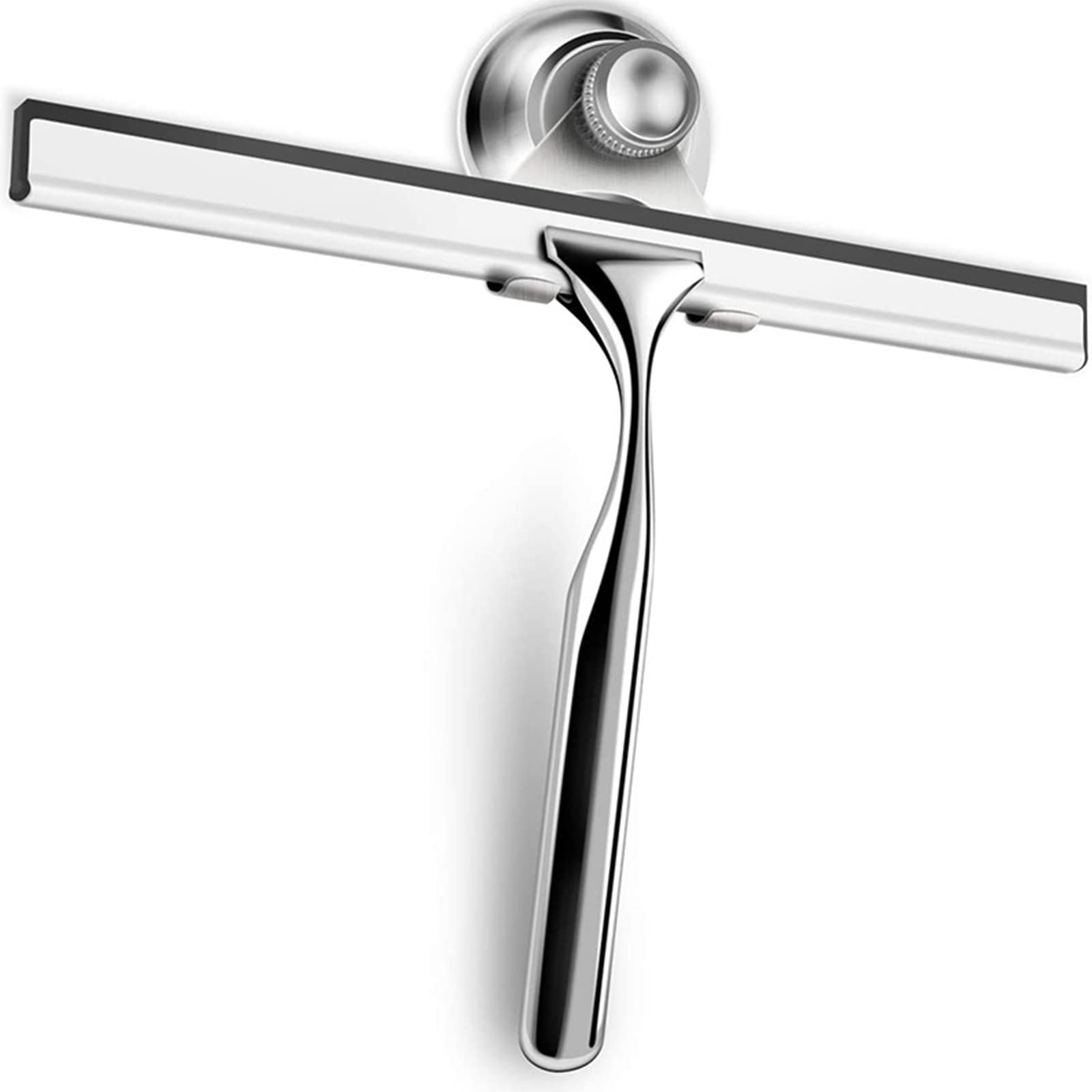 Limpiacristales Ducha Extractor De Baño Y Ducha Borrador Acero Inoxidable Limpiacristales Limpia Cristales De Baño con Colgador De Ventosa para Ventanas Baño Coche Azulejos