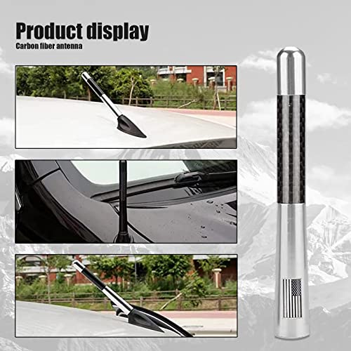 Nghey NG25 Pack-1 Car Truck Antenna, 4.7 Inch Carbon Fiber Aluminum Antenna, Radio Antenna thumb #2