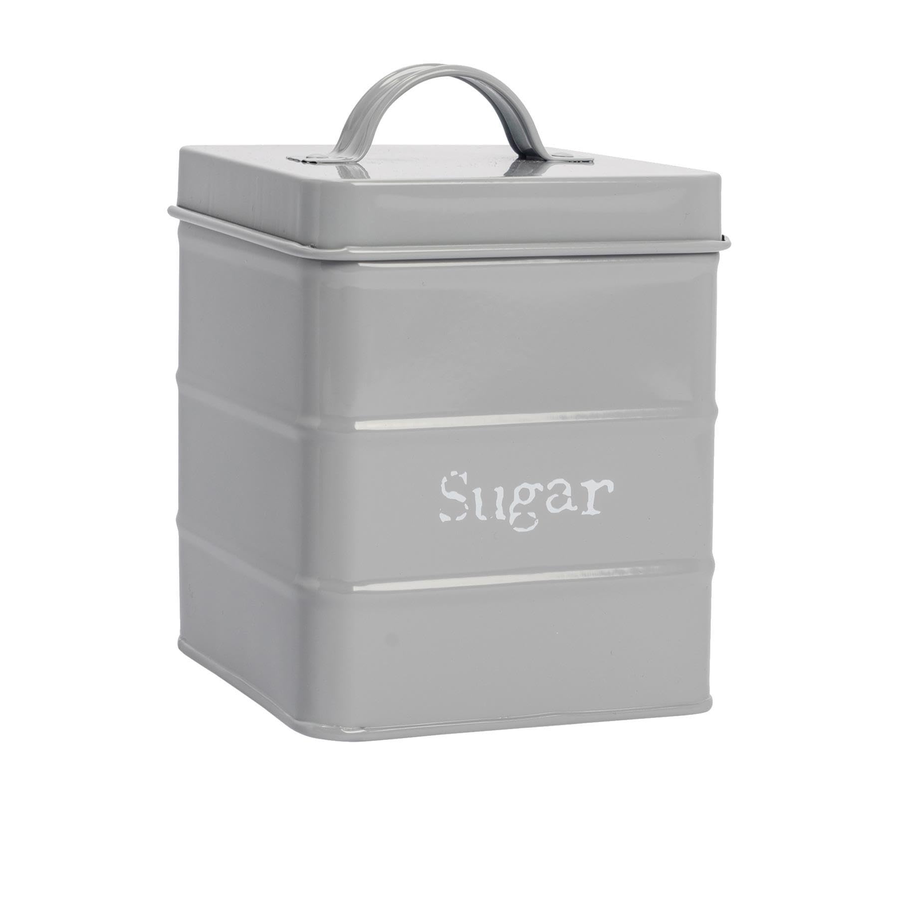 Harbour Housewares Metal Sugar Canister - Grey