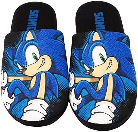 Sonic The Hedgehog Slippers Mens Slip On Game Wide Fit Shoes Loafers | Image 4