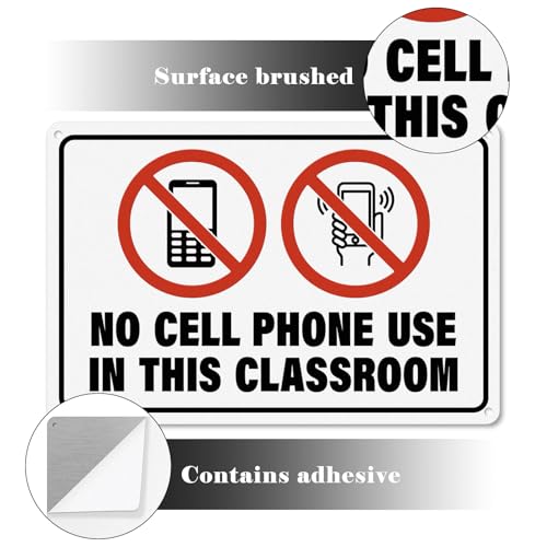 Panneau classroom no cell phone plaque signalisation école collège