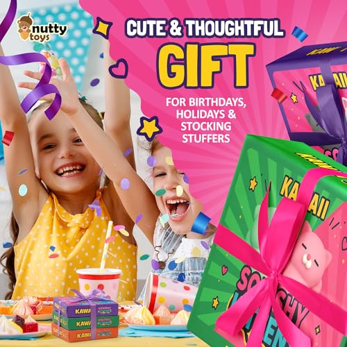 Image of Nutty Toys Squishy Cat Set - 2 inch Soft Silicone Kawaii Kitties, Top Stress Relief Toy 2026 Unique Gifts for Teens Kids Women Men Adults Best Teenage Girls Teen Boy Tween Christmas Stocking Stuffers Idea