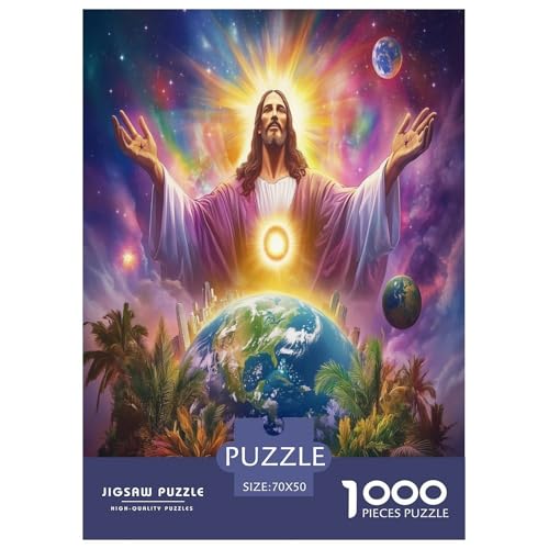 Puzzle de Jesús de 1000 piezas: rompecabezas imposible de 70x50cm para adultos