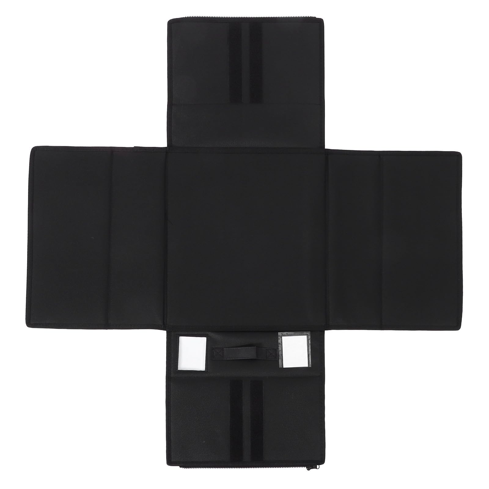 Organisateur de draps pliable en tissu oxford noir pour literie et armoires