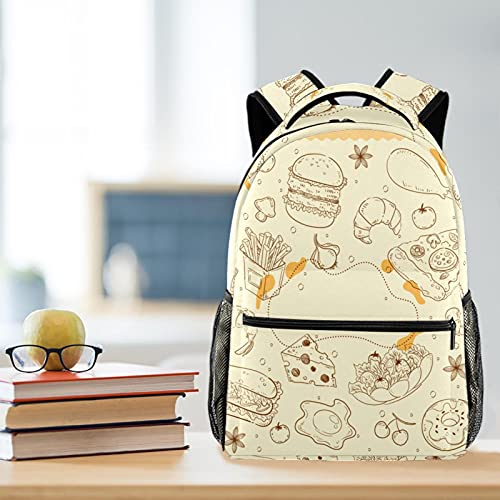 Sac à dos d'écolier mixte grand format imprimé corail multicolore casual