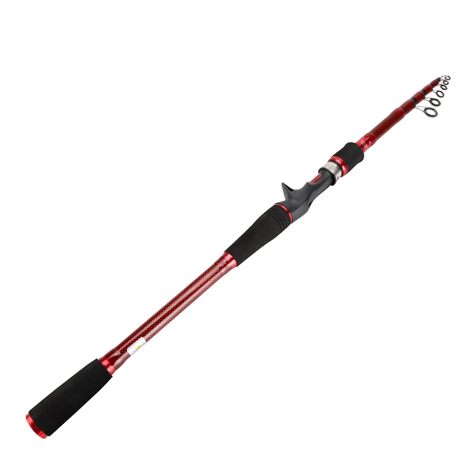 caihuashopping Profesjonalna wędka węglowa wędka teleskopowa spinning drążek podlewania wykrojnik drążek przynętowy do Saltwater Fishing Travel Rod wędkowanie (długość: spinning 2,7 m)