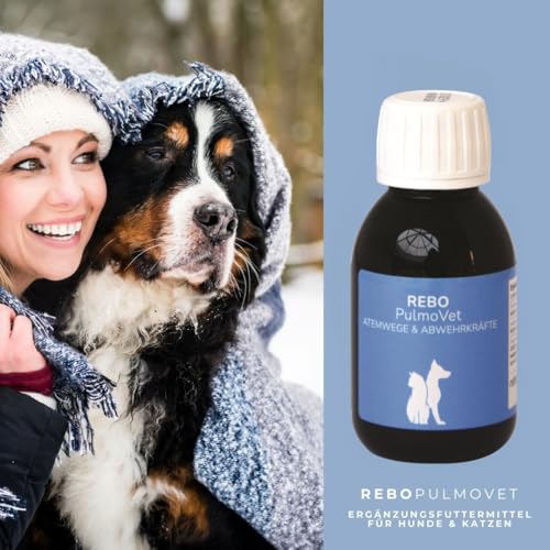 ReboPulmoVet Atemwegsunterstützung für Hunde & Katzen 100 ml: Kann unterstützen bei Husten & Bronchialproblemen bei Hund & Katze, Pflanzenextrakte wie Spitzwegerich & Efeu