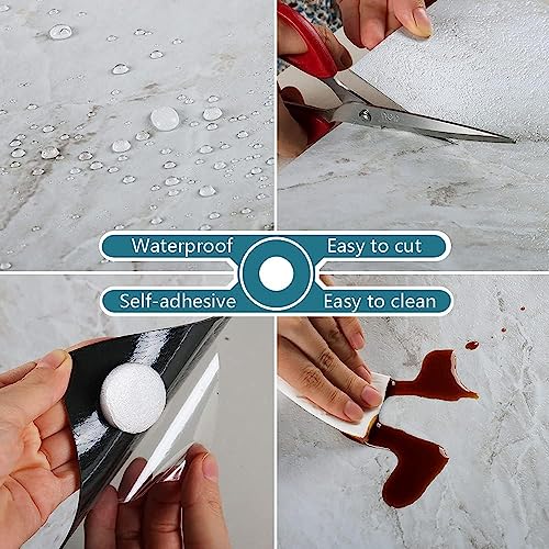 Image of Arkit Floor Tiles - 3D Vinyl Wall Floor Tile Stickers | Self-Adhesive PVC Waterproof for Kitchen Bathroom | Wall Decor Wallpaper (White, 4), 12 Centimeters