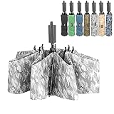 LANBRELLA Umbrella Compact Inverted Folding Umbrellas Auto Open Auto Close - B1.5 Grey Camo
