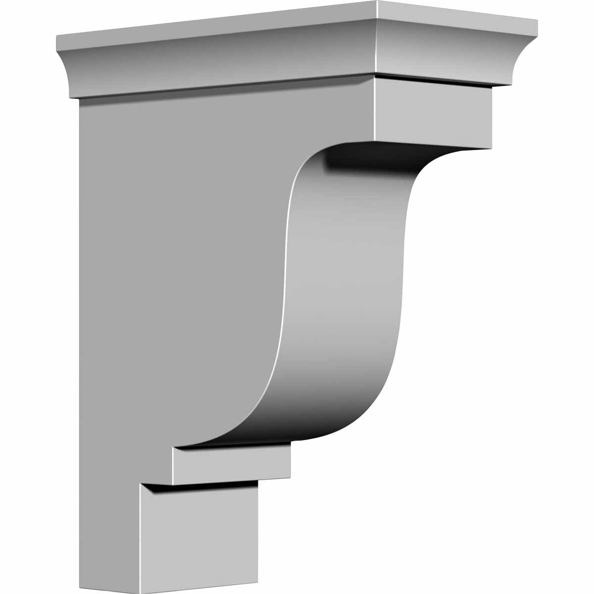 Ekena Millwork BKT03X09X07ED 3 1/2-Inch W x 7-Inch D x 9-Inch H Edinburgh Bracket