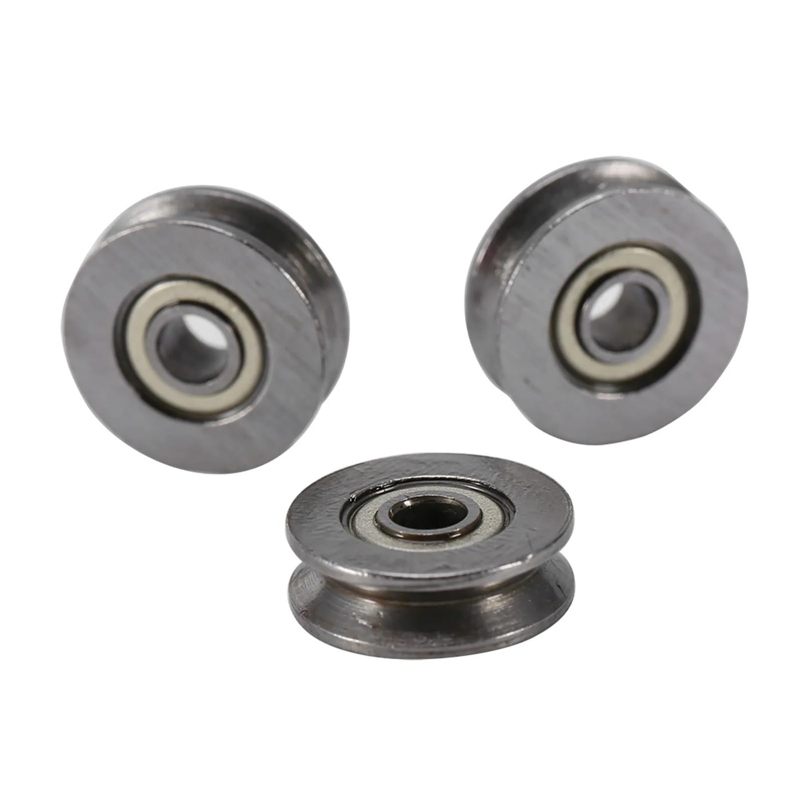 Polea de rodamiento de bolas V623ZZ V for sistema de movimiento lineal de vía ferroviaria, rodamiento V de 3x12x4mm, rodamiento V623ZZ