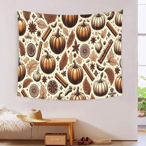 Tapisserie Murales Tissu MJFCoin Pumpkin 3D grand format art mural haut de gamme