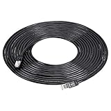 Amazon Basics - Cable para internet Ethernet Gigabit de banda ancha RJ45 Cat 7, color negro, 7,6 m