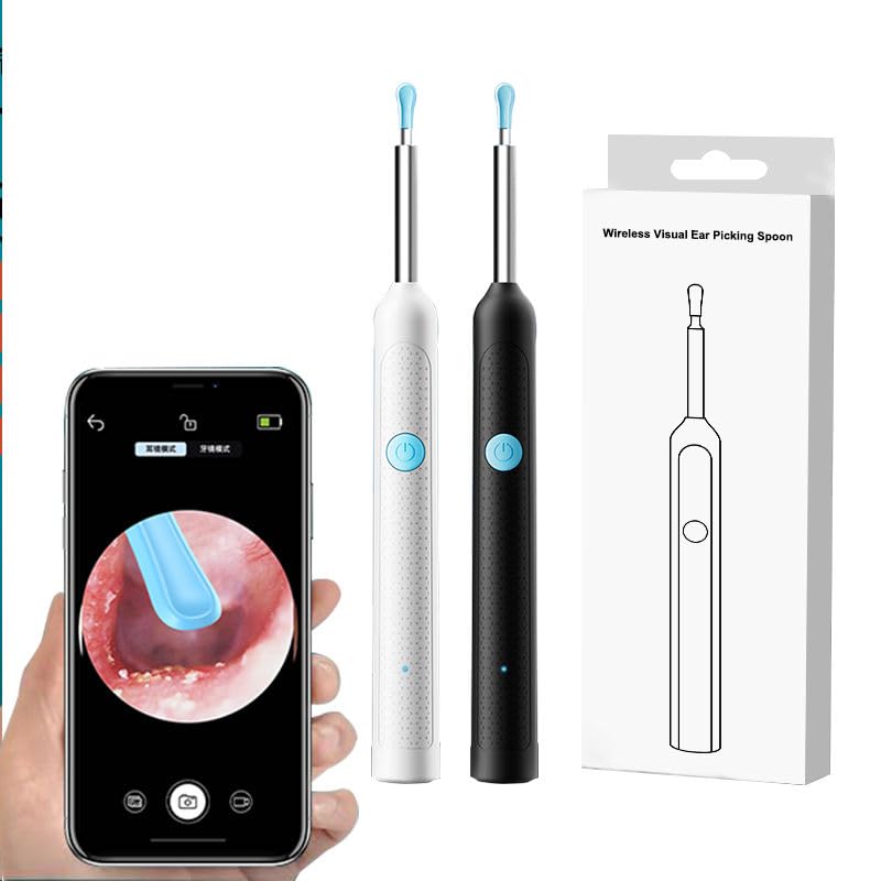 Image of Ear Cleaner Tool with Camera & LED Light, Ear Wax Removal Tool, Ear Cleaning Machine, Ear Cleaner with Camera, Ear Wax Cleaner Kit, HD Ear Camera Otoscope, Earwax Remover Tool for Adults & Kids