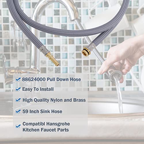 88624000 Kitchen Faucet Replacement Hose For Hansgrohe Pull Down Spray Hose 95507000 95506000 #TOP4