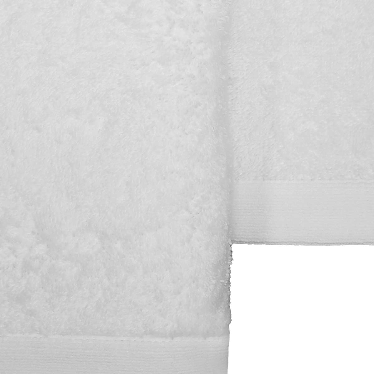 Sensei La Maison du Coton Set of 2 Hand Towels 500 GR/m² Studio, White, 50x90 cm - Image 3