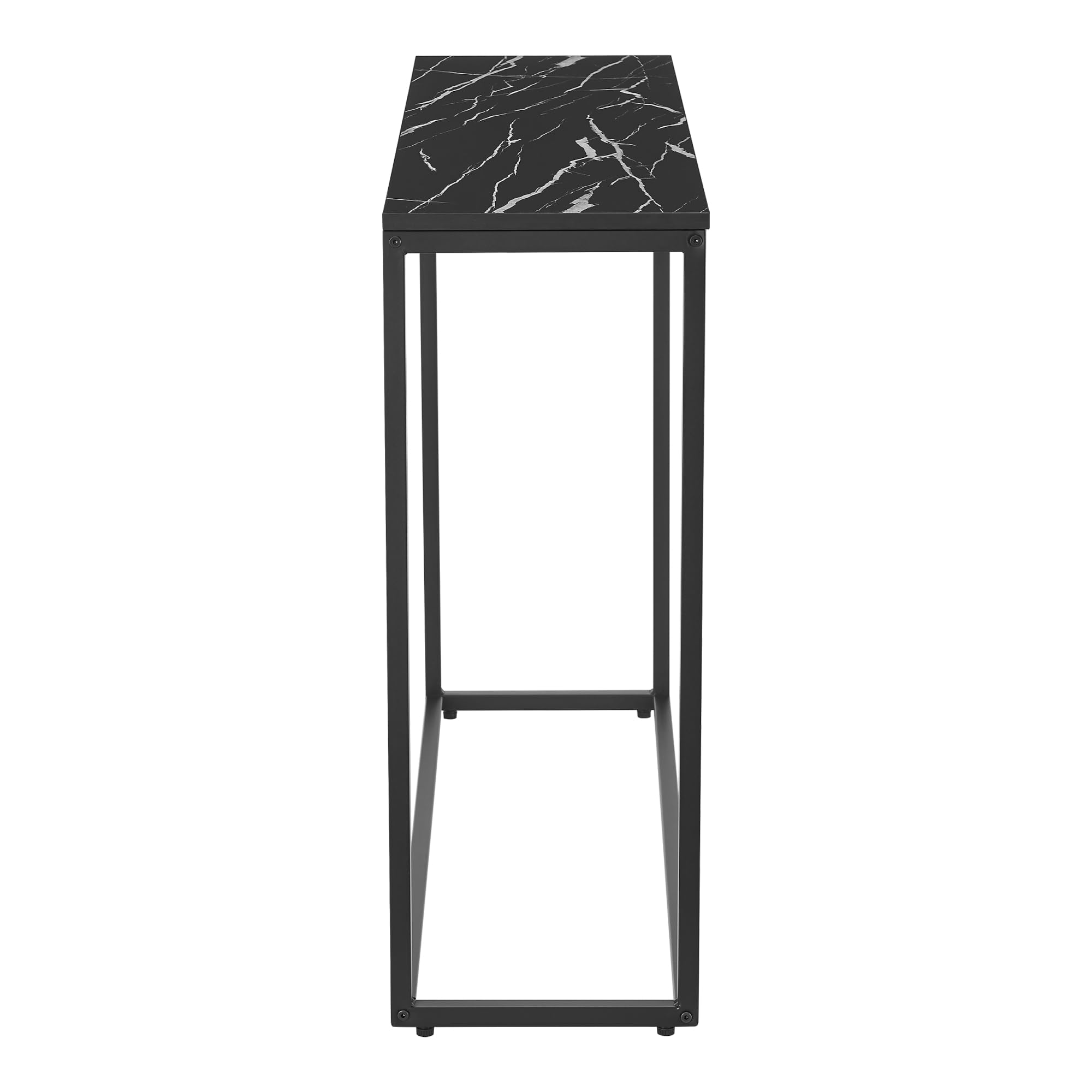 [en.casa] Konsolentisch Kittilä Sideboard 80 x 100 x 30 cm Flurtisch Beistelltisch Büro Wohnzimmer Industrial Schwarz/Marmoroptik