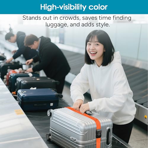Image of Travel Inspira Luggage Straps for Suitcases with TSA Lock, Protect Your Luggage Anti-Burst, High Visibility Color, Easy to Identify Luggage Adjustable Heavy Duty Belt for 20-28 Inch Suitcases