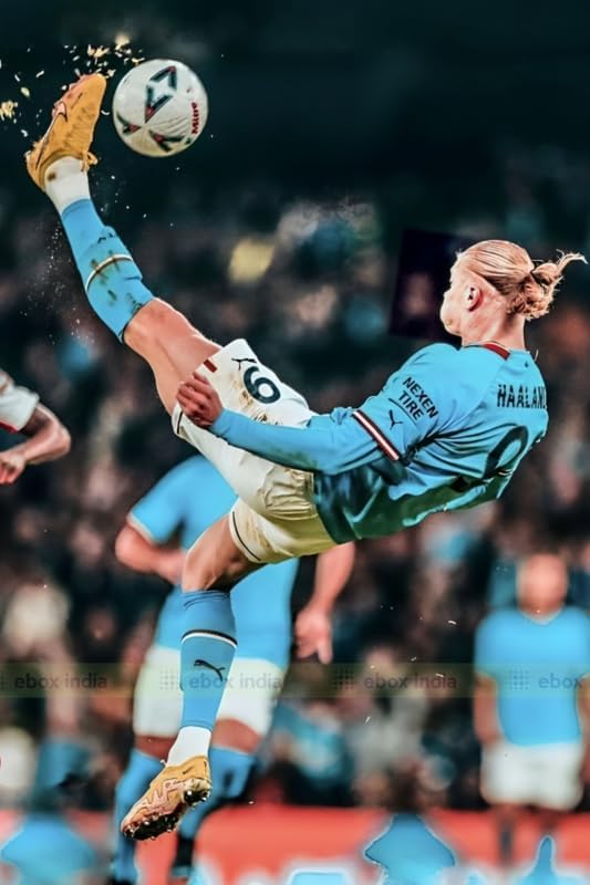 Poster of Erling Haaland, Erling Haaland Footballer Posters for Room Wall Decortation, Size - 12 X 18 inches || EB ART 10429