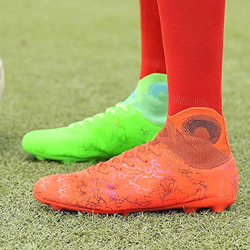 Unisex FG Cleats Training Athletic Non-Slip Long Studs High-Top Football Soccer Shoes for Youth4