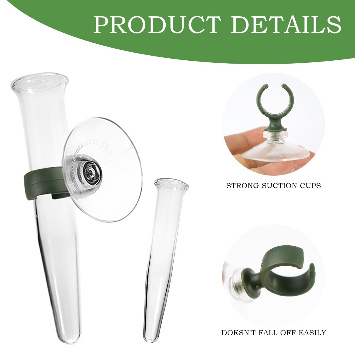 LNQ LUNIQI Plastic Floral Tubes, 8-Pack Clear Flower Water Tubes - Image 3