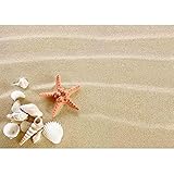 Strand Sand Seestern Muschel Muschel Fotografie Fotografie Hintergründe Stoff Hintergrund Fotostudio für Kinder Babyparty Fotophon A7 9x6ft / 2.7x1.8m