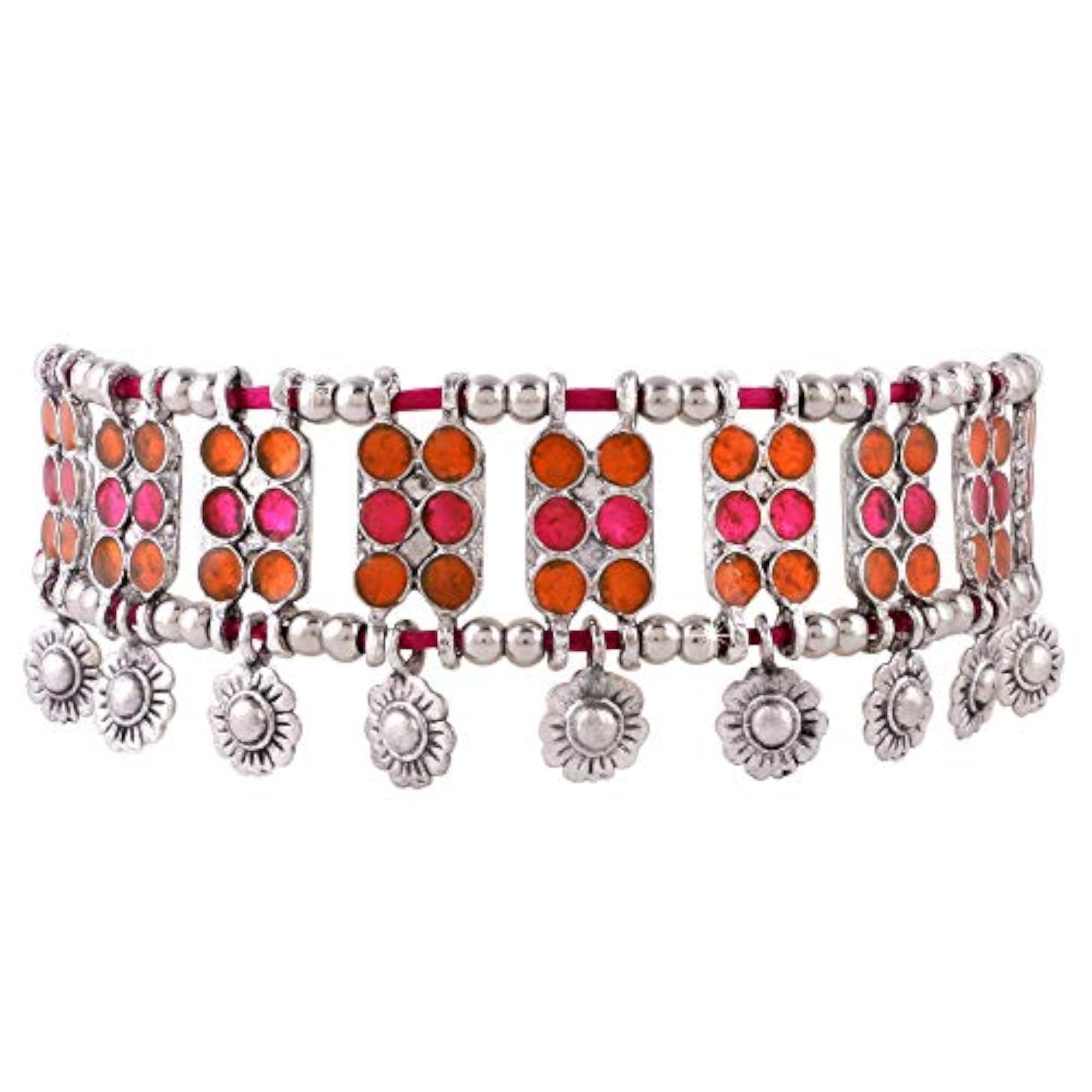 German Silver Oxidized Antique Look Versatile Choker Necklace