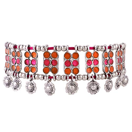 German Silver Oxidized Antique Look Versatile Choker Necklace