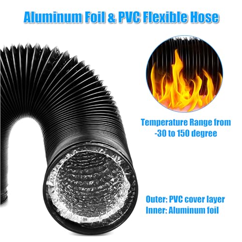 Image of Upgrade Dryer Vent Hose for Tight Space, 90 Degree Elbow Connector | Tool-free indoor dryer vent kit with silicone adapter, clamps, dryer vent, Easy 10-min install for tight laundry spaces.
