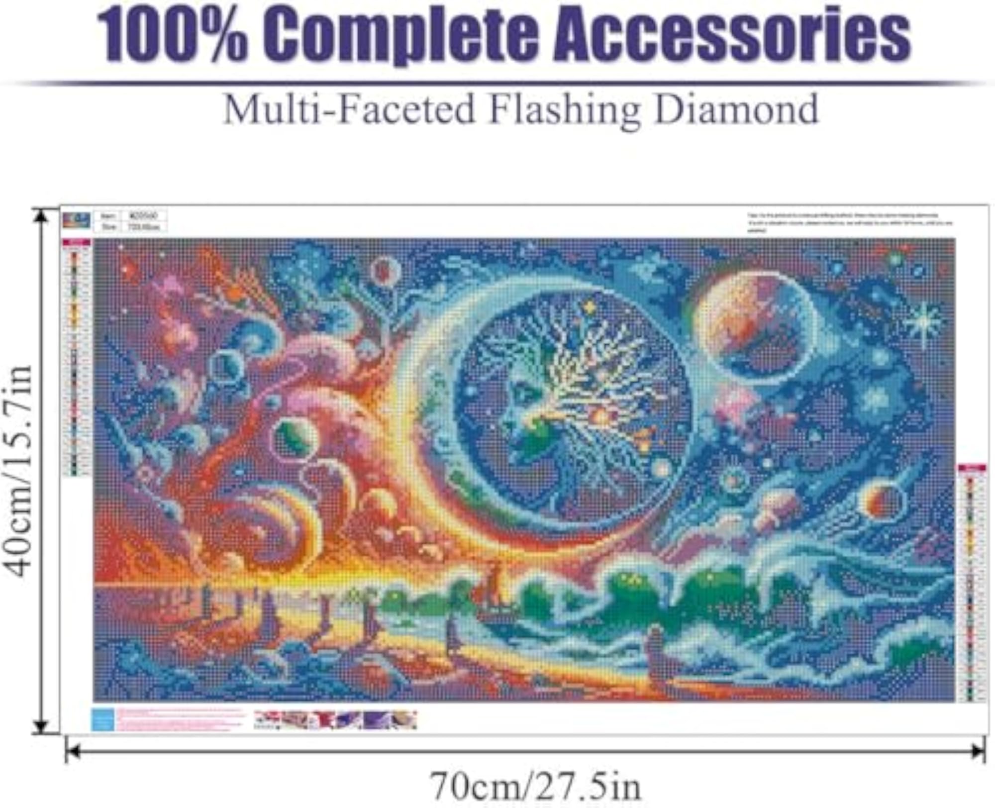 5D Moon Diamond Painting Kits for Abstract Art