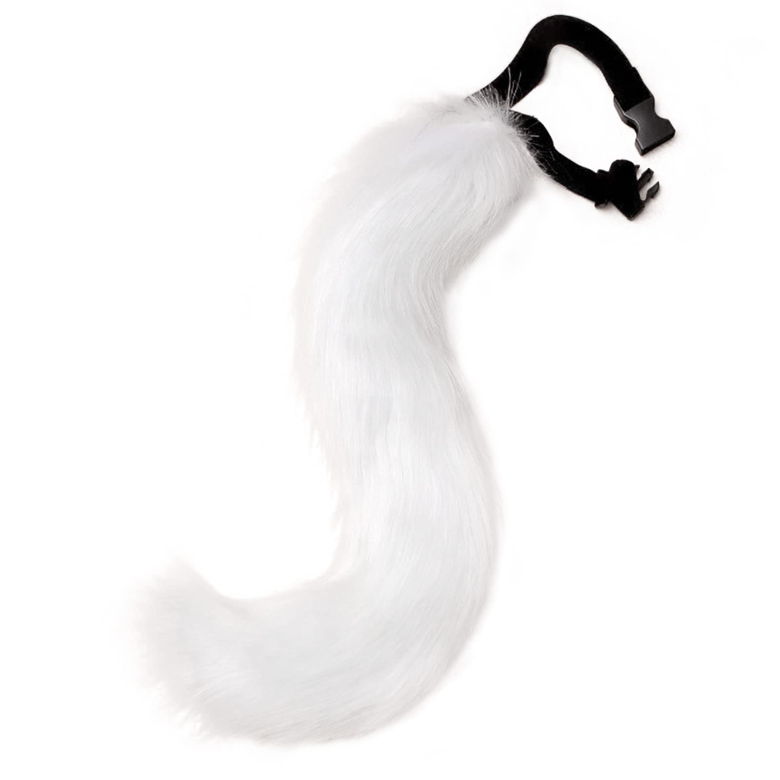 Anbiliwobo Wolf Tail Adjustable Belt Furry Cosplay Tail for Adults Faux Fur Fox Therian Tail Tail Costume Accessory