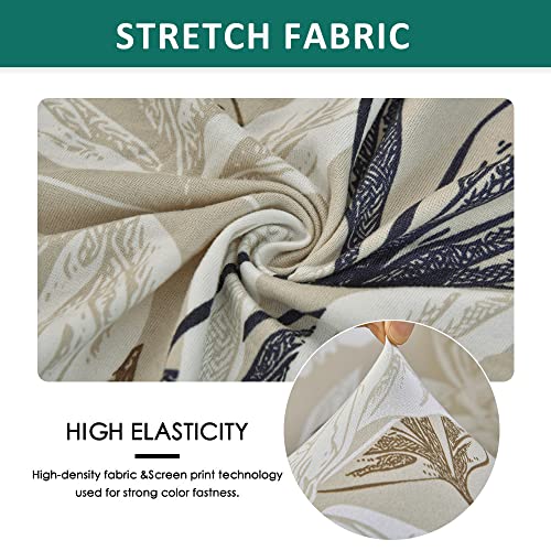 NILUOH Stretch Recliner Cover 4 Pieces Printed Lazy Boy Chair Covers Floral Patterned Recliner Sofa Slipcover Anti-Slip Fitted Furniture Protector with Elastic Bottom, A3 - Image 4