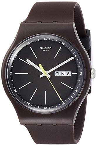 Preisvergleich Produktbild Swatch Herren Analog Quarz Uhr mit Silikon Armband SUOC704