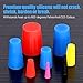 Glarks 100Pcs Silicone Rubber Tapered Plug Assortment Kit for Masking Off Holes During Powder Coating, Painting, Hydro Dipping, Media Blasting (100Pcs)