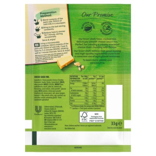 Miniatura 3 de Knorr Mezcla de salsa de queso 1.16 oz, paquete de 3 (3 x 1.16 onzas) receta irlandesa