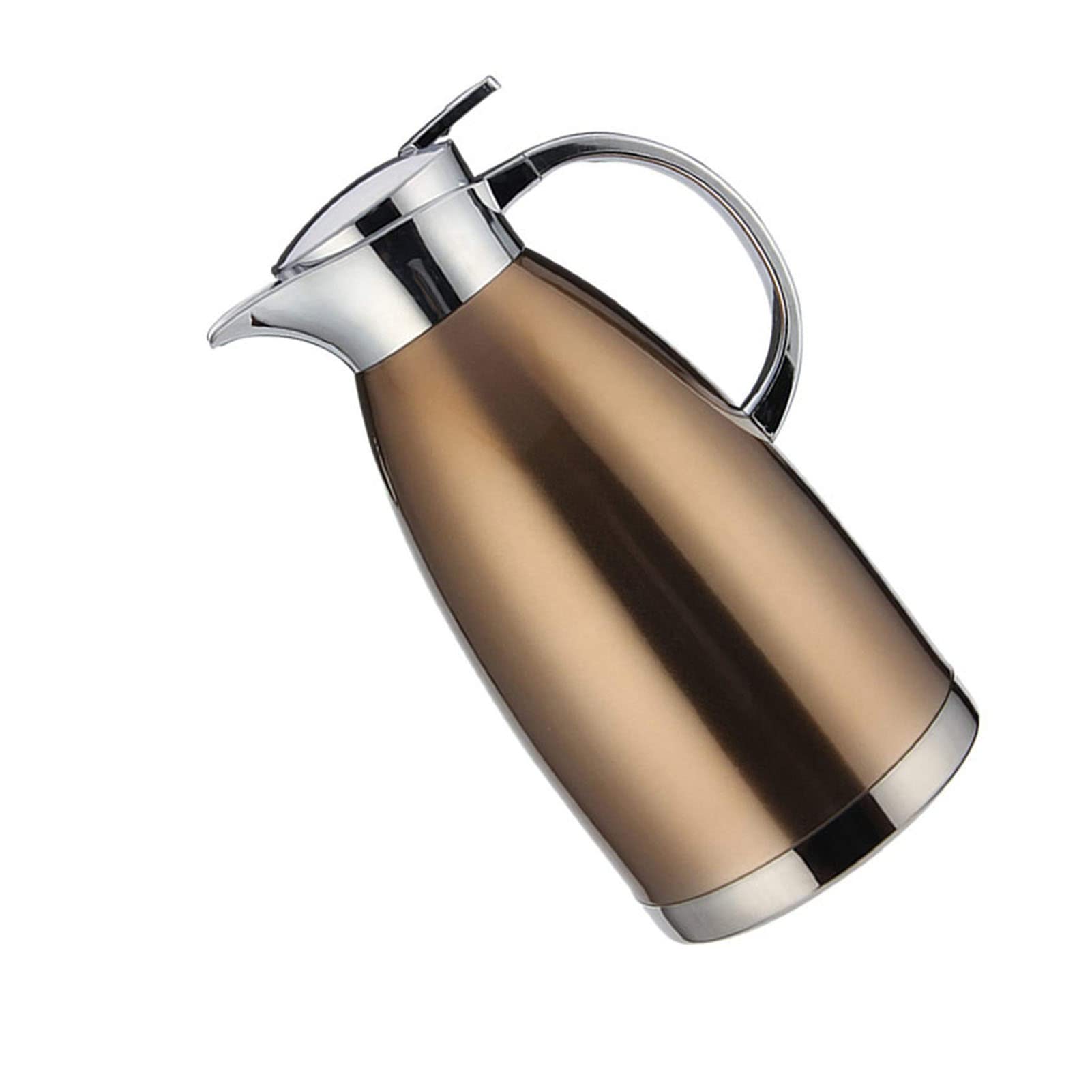 Jarra Térmica 1.8 L, Jarra Térmica Botella de Vidrio con Aislamiento al vacío de Doble Capa Diaria de Acero Inoxidable para Café Jugo Leche Té Bebidas
