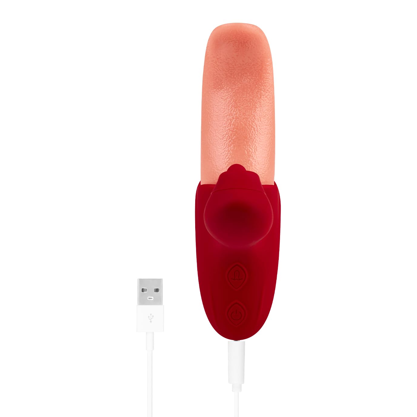 EIS, vibratore, vibratore Rabbit a forma di lingua, 15,5 cm, impermeabile (IPX6), ricaricabile, 2 motori con 7 programmi di vibrazione ciascuno, materiale delicato sulla pelle