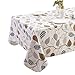 Heavy Duty Vinyl Tablecloth with Flannel Backing Waterproof Oil-Proof Plastic Table Cloth Stain-Resistant Wipeable Rectangle or Square Table Cover for Indoor and Outdoor (Leaves, 54X54 Inch)