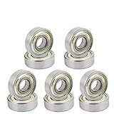 6000ZZ 10 x 26 x 8 mm Deep Groove Ball Bearing, 10 Pcs, Double Metal Shielded Ball Bearings, Fit for Skateboard Bearings, 3D Printer RepRap Wheel, Roller Skates, Inline Skates, Scooters (Pack of 10)