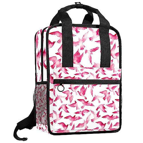 Sac à dos oiseaux roses : fini le mal de dos avec ce cartable réglable enfant