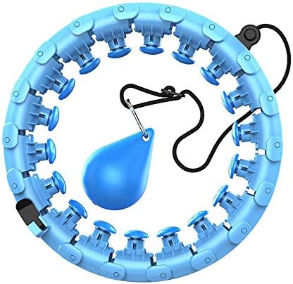 Casche Home Equipment Smart Hula Hoop Gym Fitness with Exercise Ball (Blue, 138)