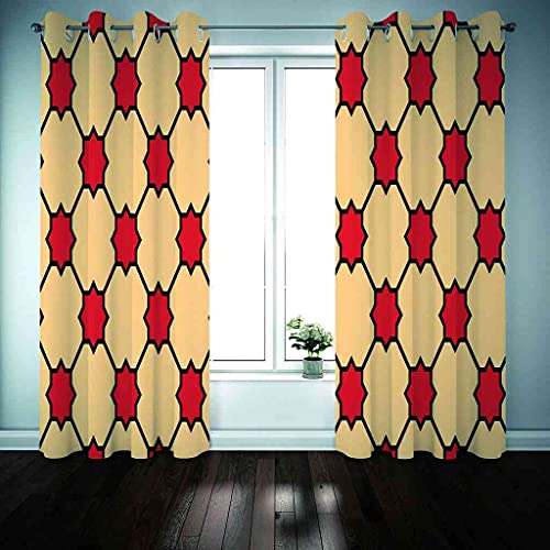 Rideaux 100% polyester 3D art abstrait jaune finitions oeillets